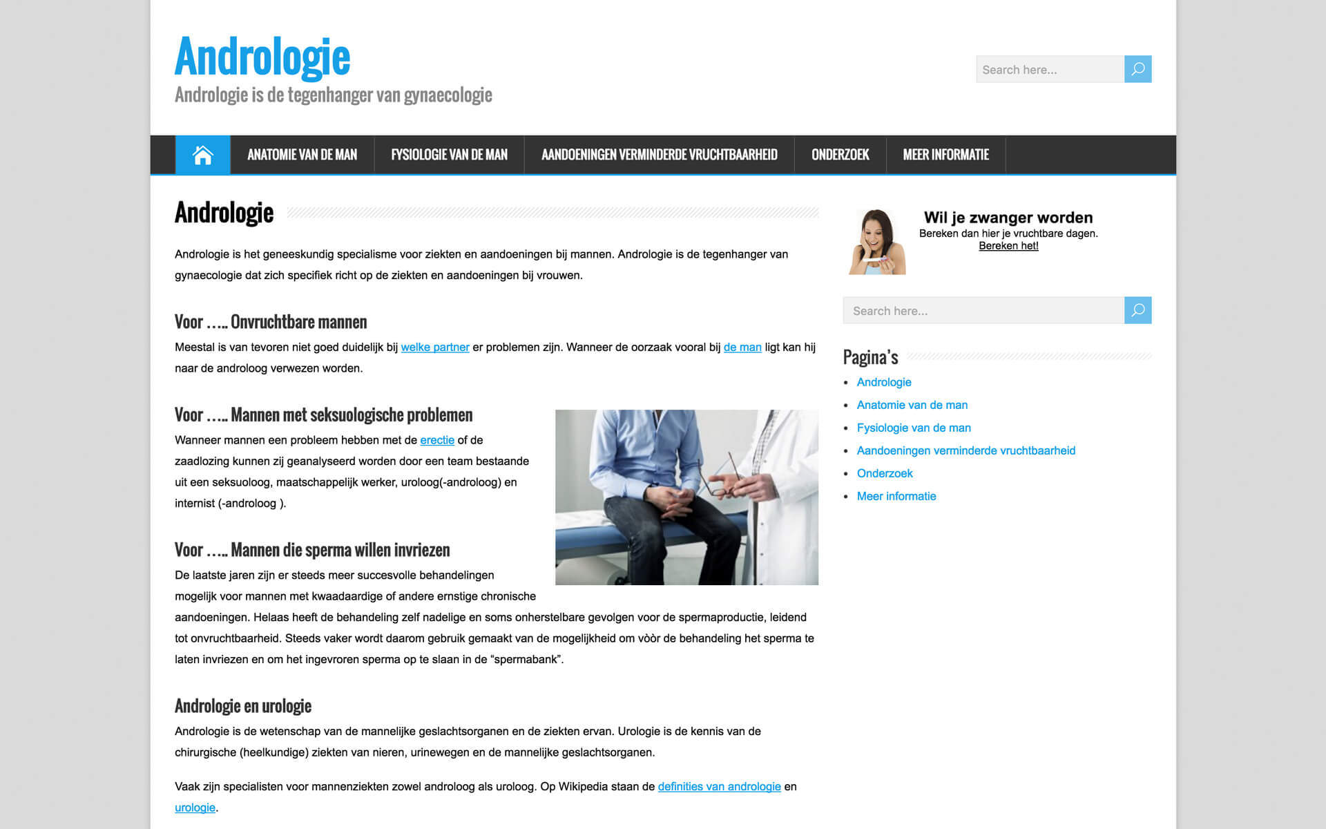 andrologie.nl desktop preview