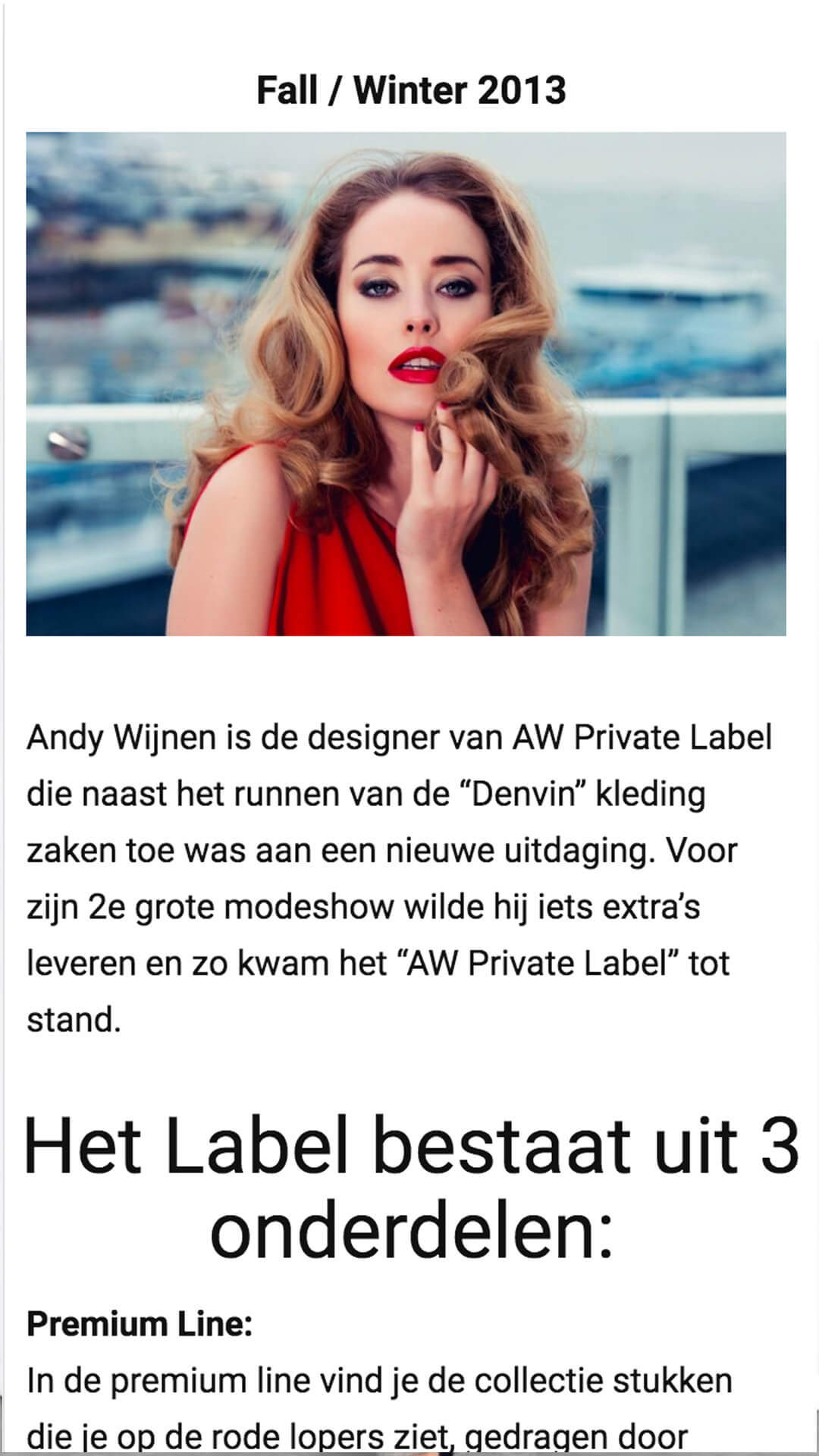aw-productions.nl mobile preview