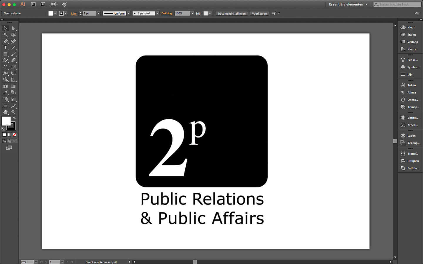 Logo ontwerp voor Public Relations & Public Affairs bureau 2P