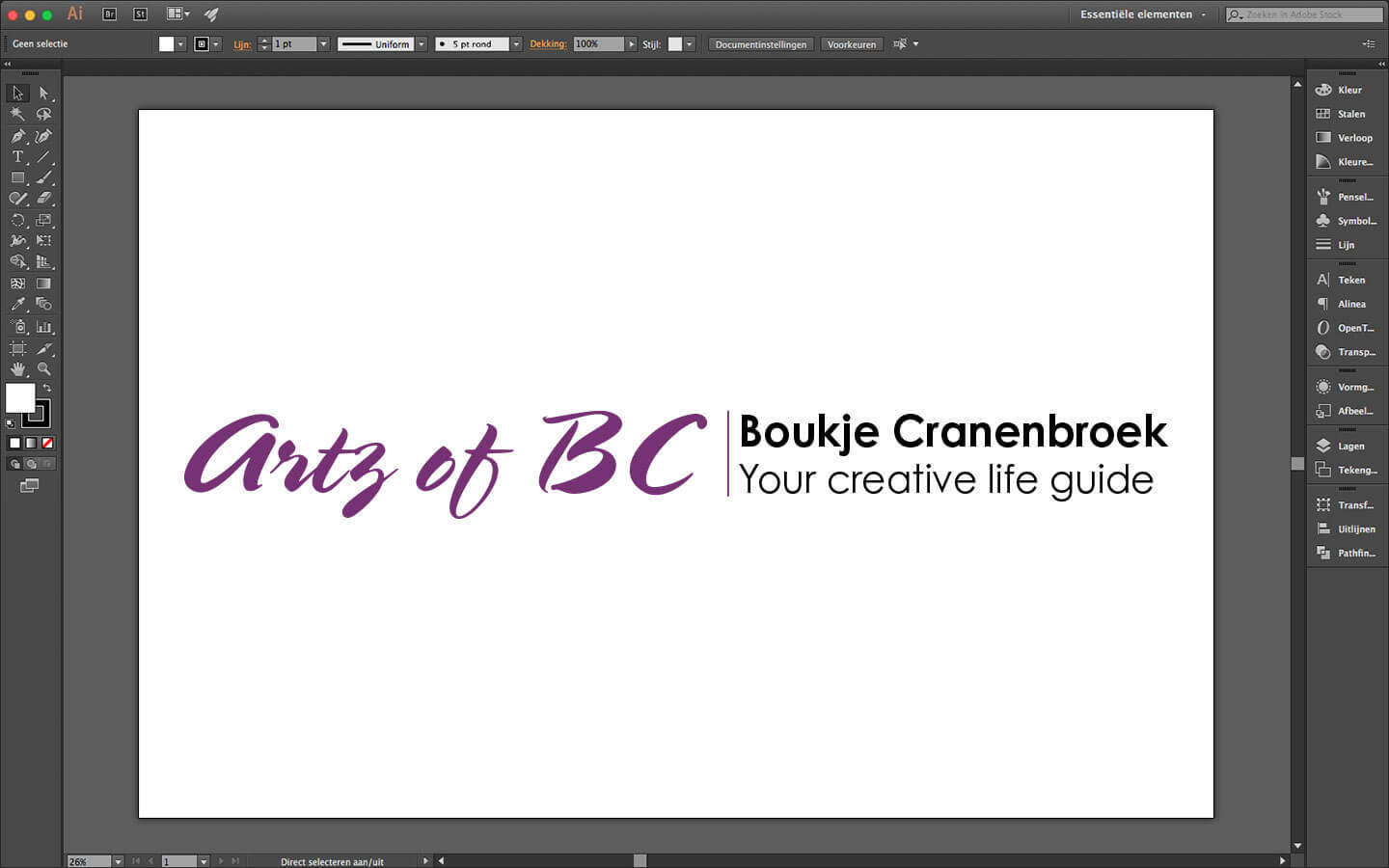 Logo ontwerp, Artz of BC, Creative life guide