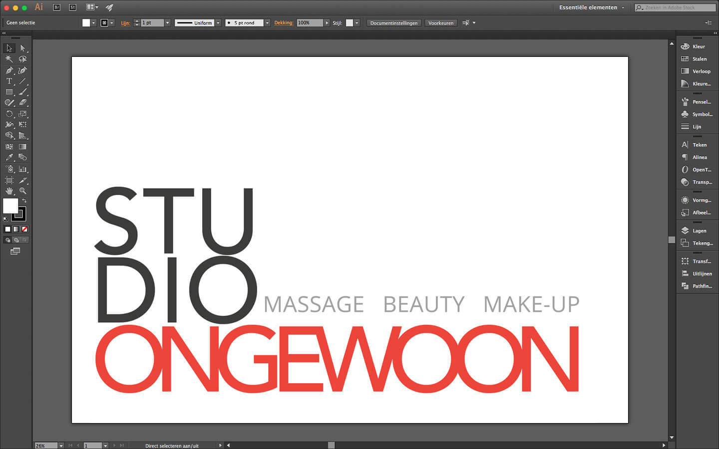 Logo ontwerp voor Studio Ongewoon, Beauty & Make-up salon