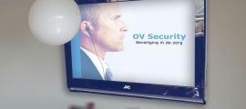 Sfeerbeeld presentatiescherm ontworpen voor OV Security