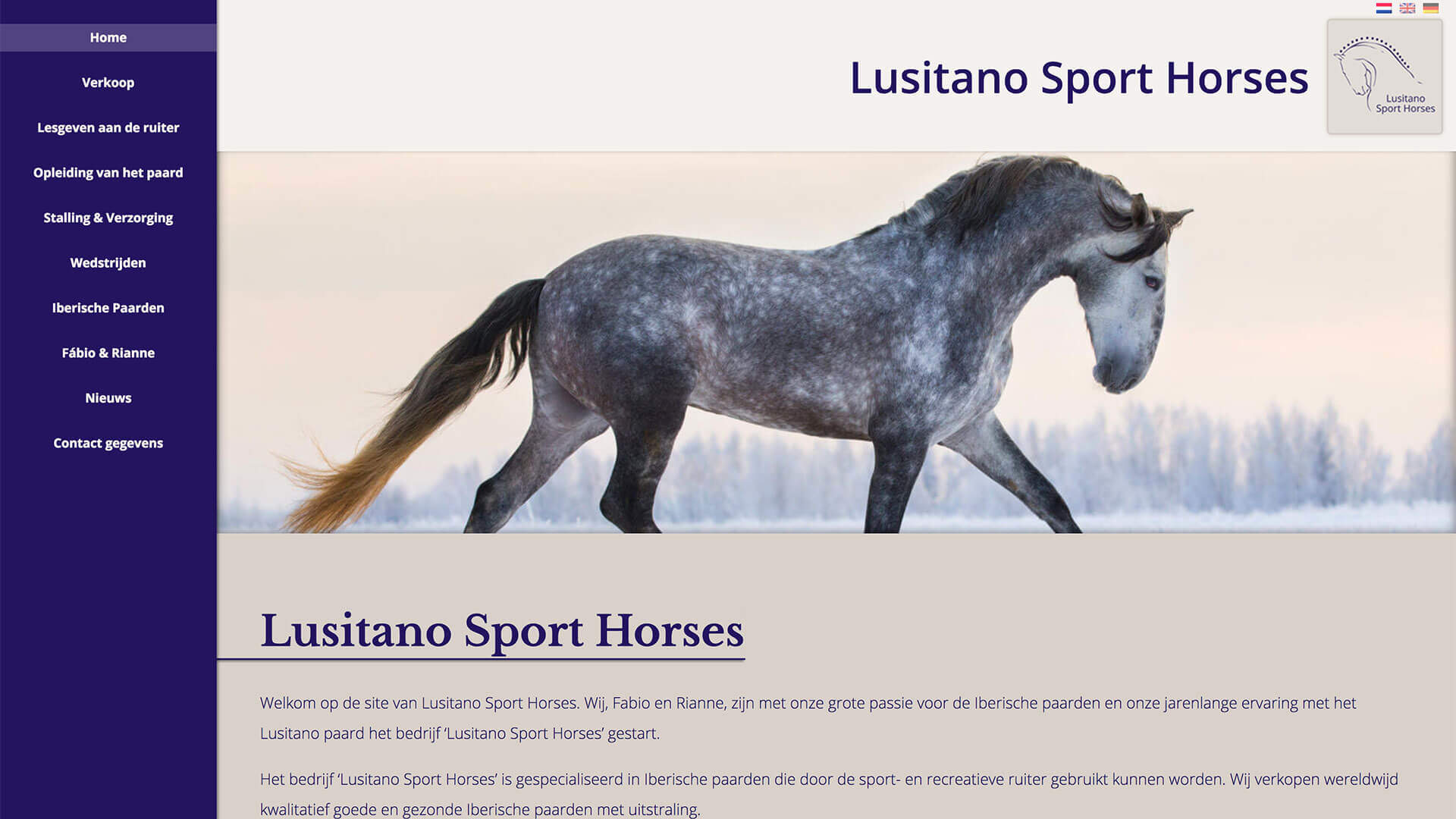 lusitanosporthorses.nl desktop preview