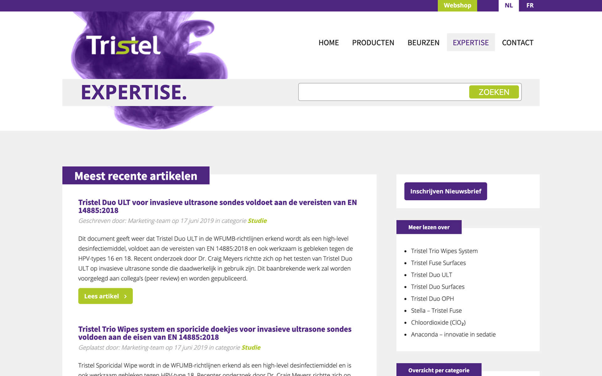 expertise.tristel.com Tristel/Ecomed Expertise desktop preview